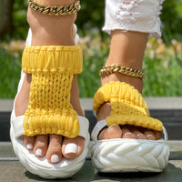 Summer Braided Knit Hollow Open Toe Sandals