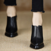 Vintage Deep-Toe Pumps with Zippers