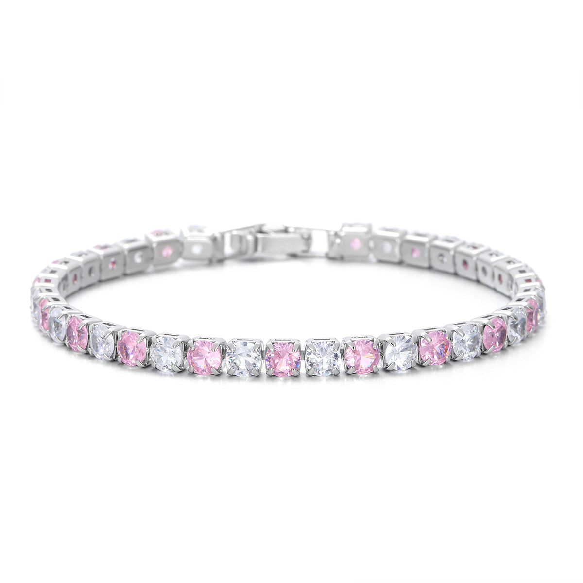 European And American Fashion 4mm Mixed Color Zircon Bracelet High-grade Light Luxury