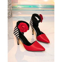 Versatile Black Chunky High-Heel Pumps