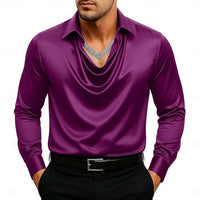 Elegant Minimalist Open-collar Shirt
