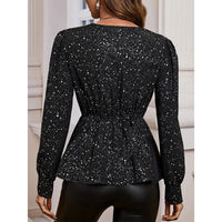 Sparkly Tops Shiny Long Sleeve