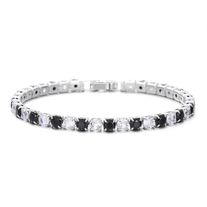 European And American Fashion 4mm Mixed Color Zircon Bracelet High-grade Light Luxury