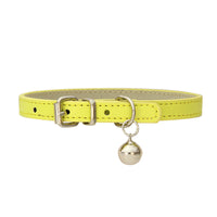 Japanese Style Bell PU Leather Leash Pet Dog Collar
