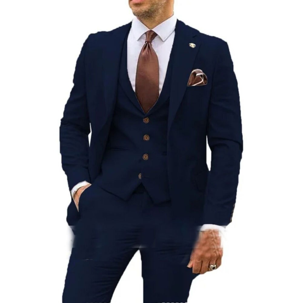 Three-piece Slim-fit Dovetail Groom Dress