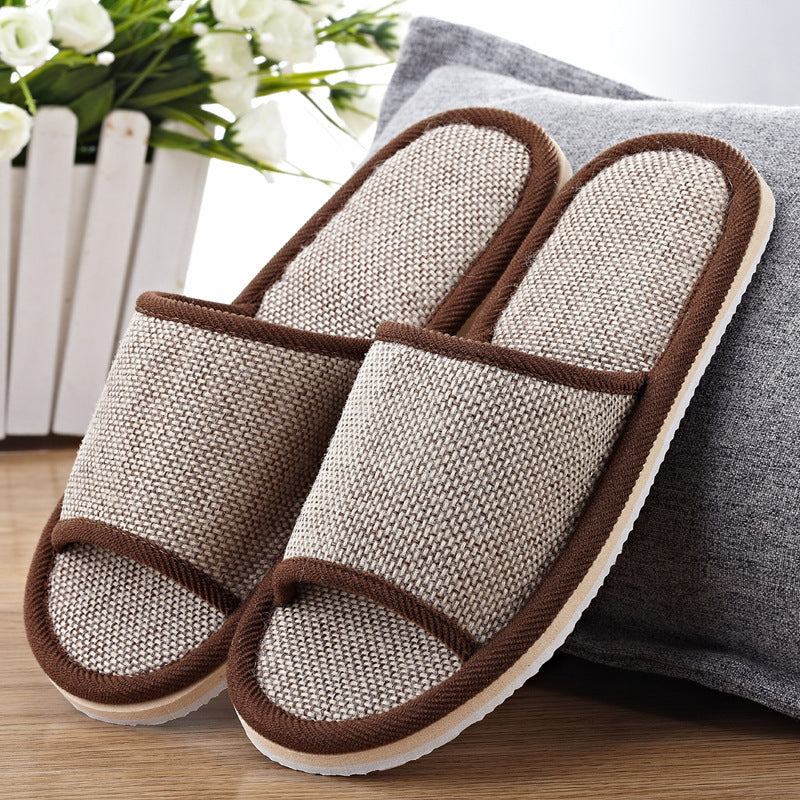 Couples Indoor Floor Slippers Solid Color