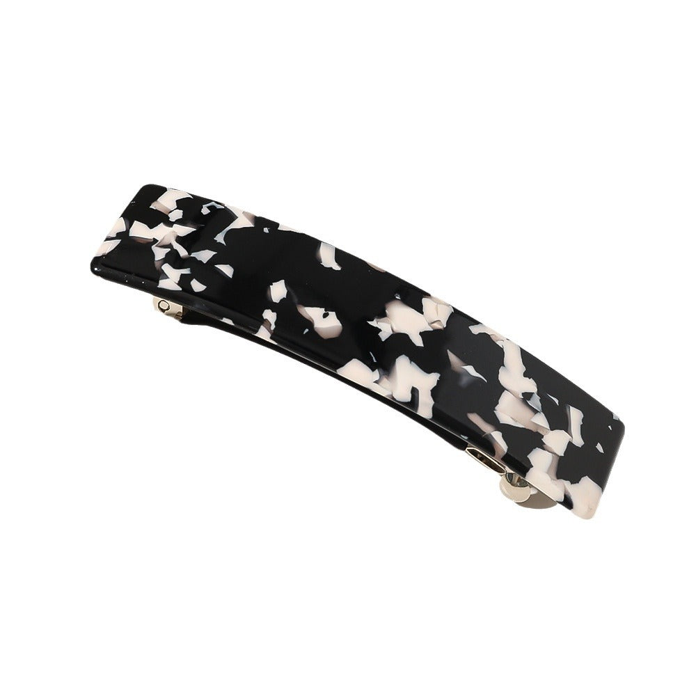 Square Grip Acetate Acrylic Spring Clip Hair Accessory