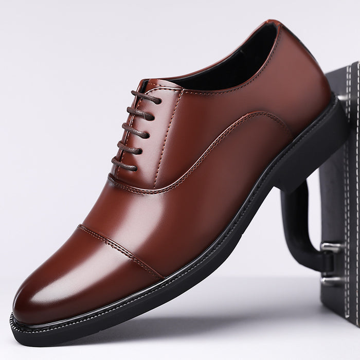 Three-eyelet Design Genuine Leather Shoes