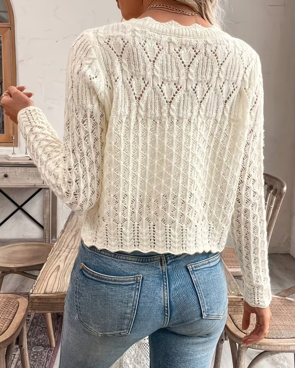 DV Lace Cardigan