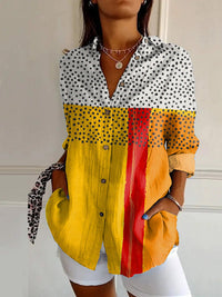 Floral Pattern 3D Printed Long-Sleeve Shirt