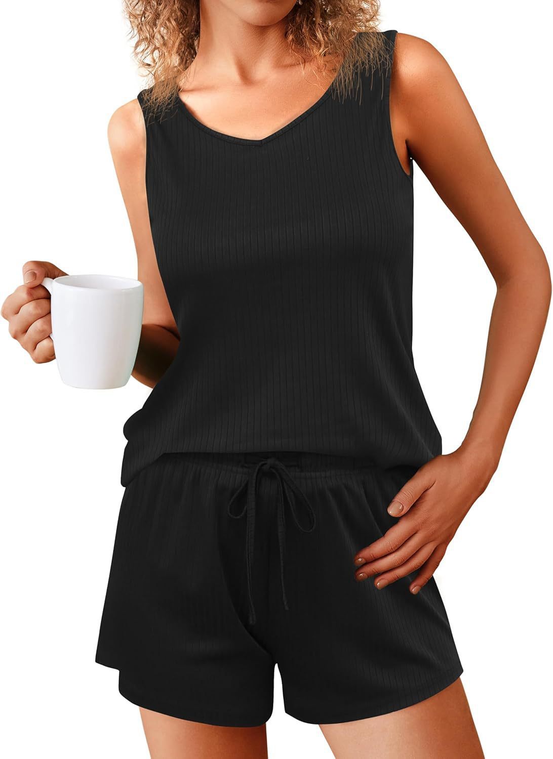 Rib Knitted Homewear Top & Shorts