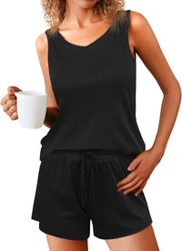 Rib Knitted Homewear Top & Shorts