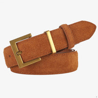 Pin Buckle Belt Leather With Dress Coat