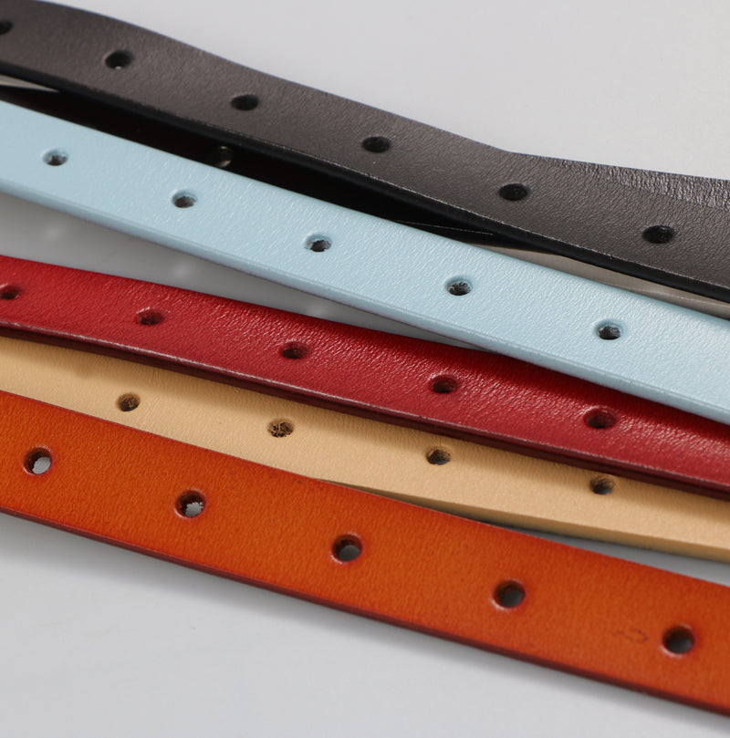 Gold Peach Heart Shape Buckle Leather Belt