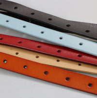 Gold Peach Heart Shape Buckle Leather Belt