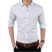 Slim-Fit Polka Dot Dress Shirt
