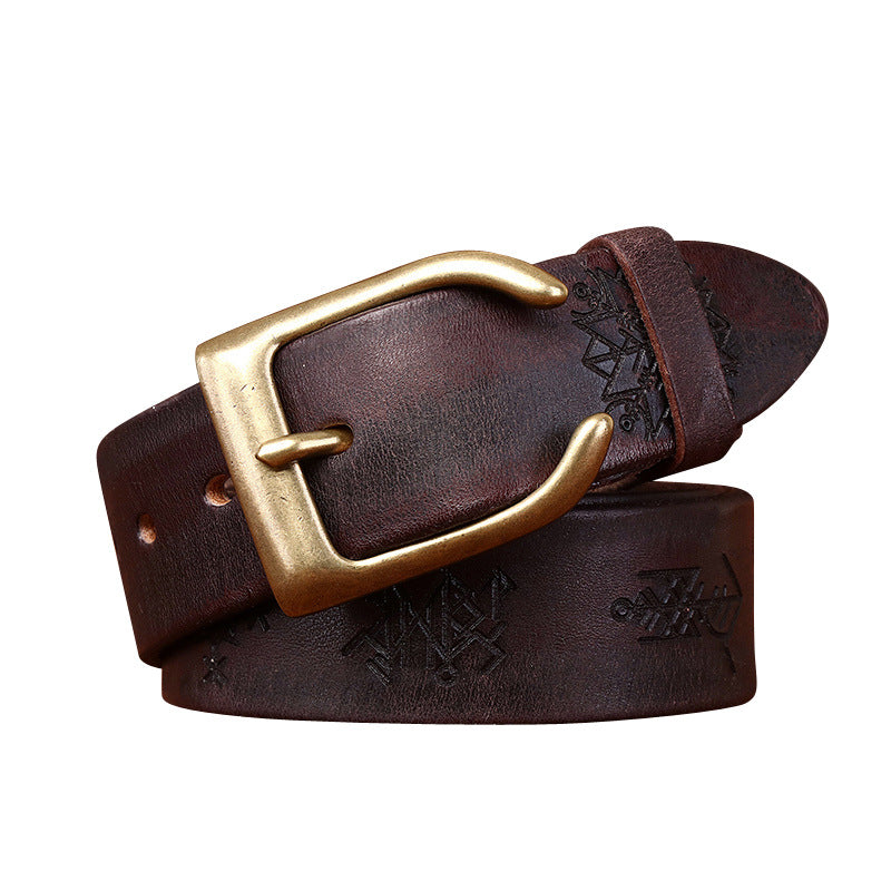 Retro Personality Trend Carved All-matching Jeans Belt
