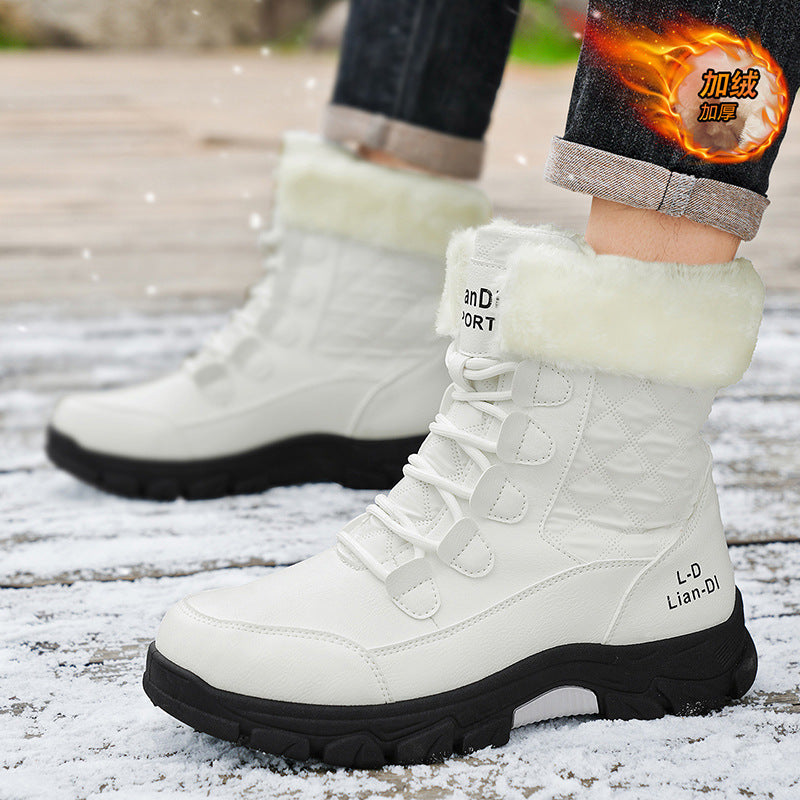 New Fleece-Lined Fashionable British-Style Boots
