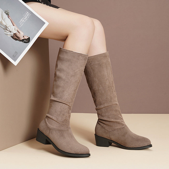 Chunky-Heel Over-the-Knee Boots