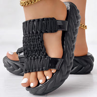 Summer Braided Knit Hollow Open Toe Slipper Sandals