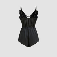 Ruffled V-Neck Sleeveless Summer Jumpsuit