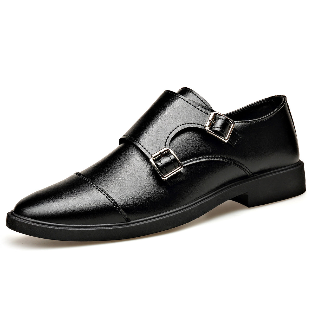 Soft-Sole Metal-Detail Slip-On Leather Shoes