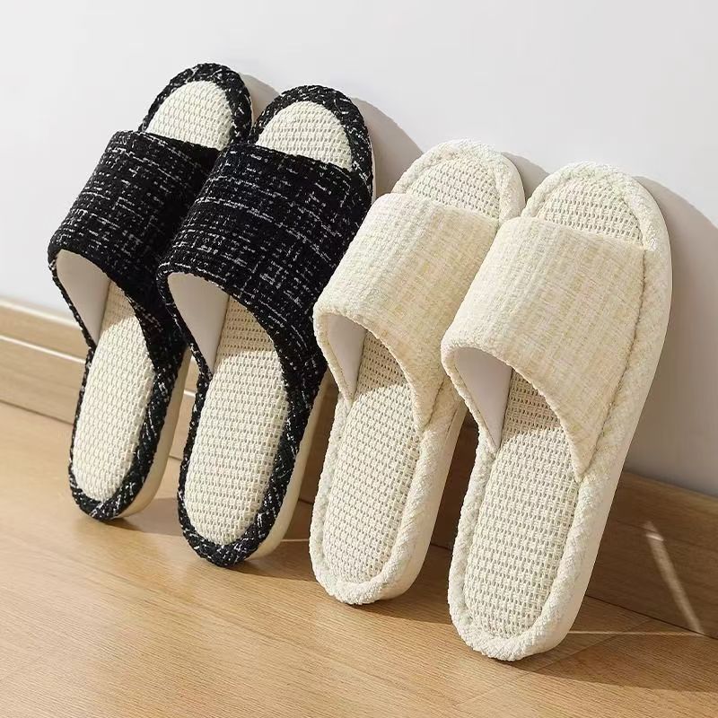 Indoor Cotton & Linen Flip-Flops