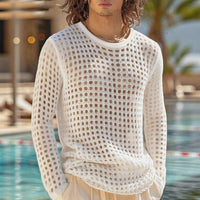 Hollowed-out Mesh Fitness Top