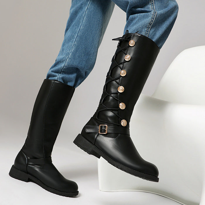 High-top Leather Boots