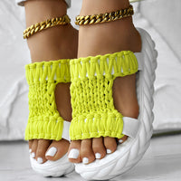Summer Braided Knit Hollow Open Toe Sandals