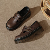 College-style Carved Brogue Shoes