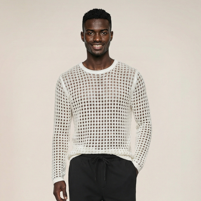 Hollowed-out Mesh Fitness Top