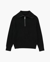 DV Striped Zip-up Sweater