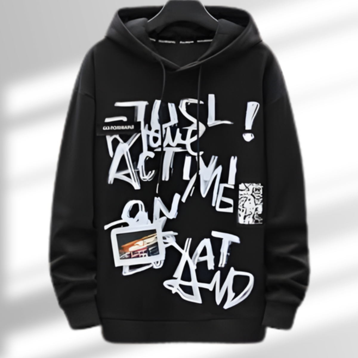 Men's Oversized Graffiti Streetwear Hoodie