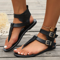 Low-Heel Roman Flip-Toe Sandals
