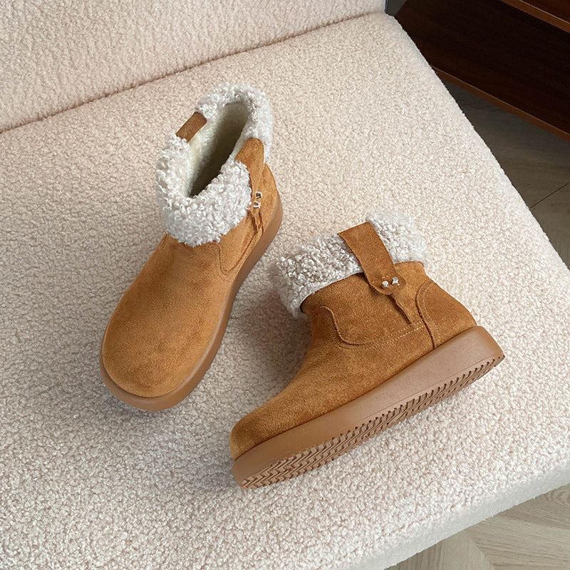 Retro Warm Fuzzy Cotton Shoes