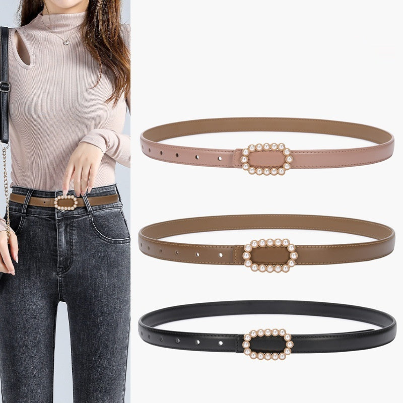 Genuine Leather Black Fashion Belt
