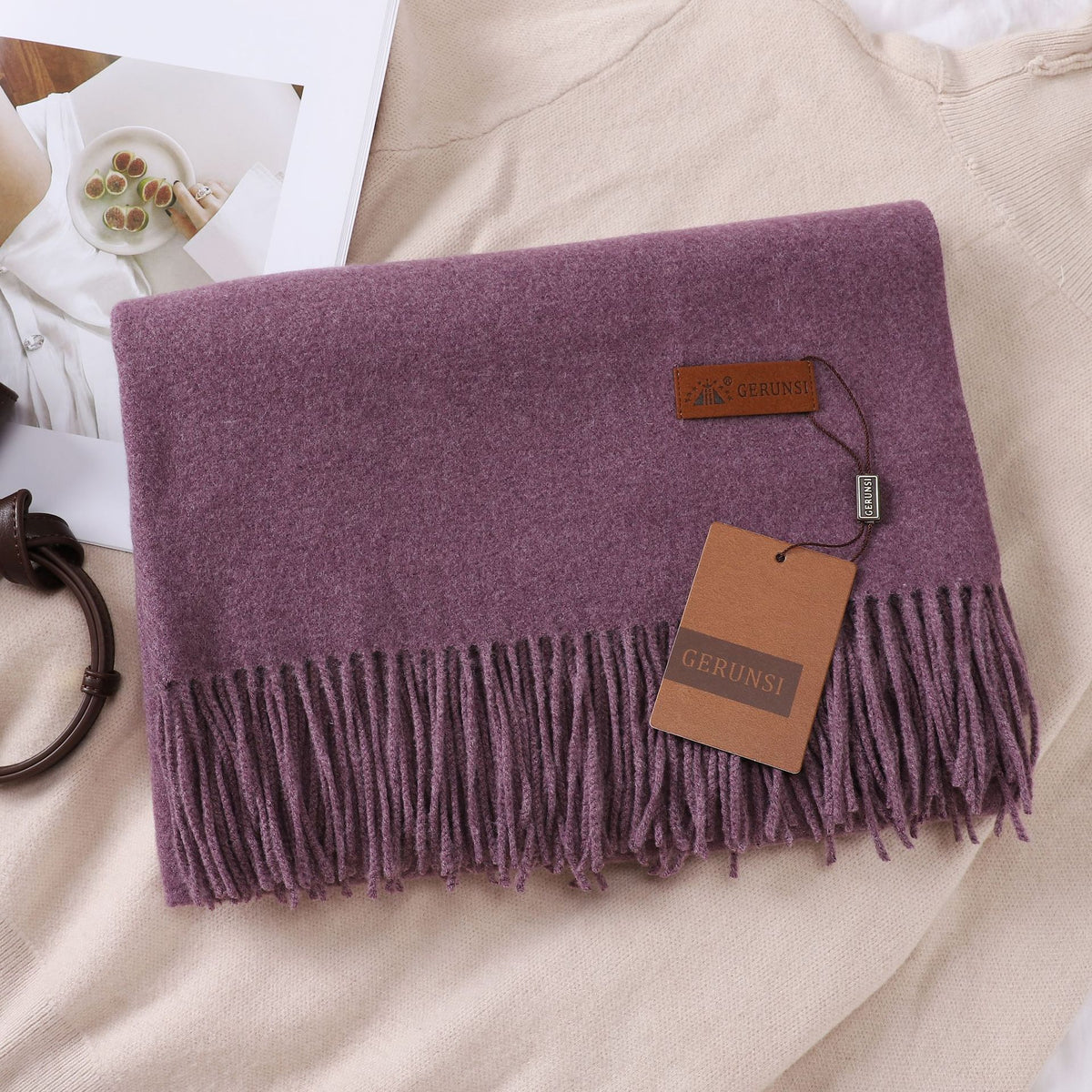 Solid Color Faux Cashmere Women's Scarf