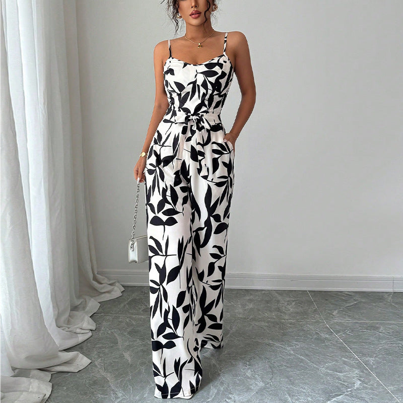 Sleeveless Floral Summer Jumpsuit