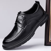 Business Formal Brown Lace-up Leather Shoes