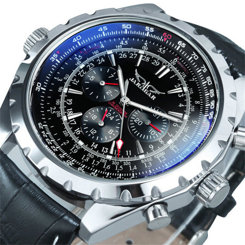Casual Hollow Multi-function Mechanical Watch