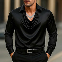 Elegant Minimalist Open-collar Shirt