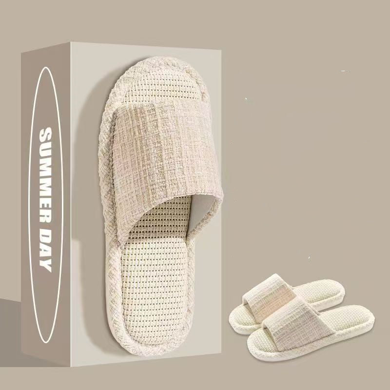 Indoor Cotton & Linen Flip-Flops