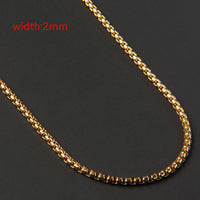 Less Steel Figaro Cuban Chain Necklace