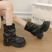 Autumn Height-increasing Baggy-trousered Boots