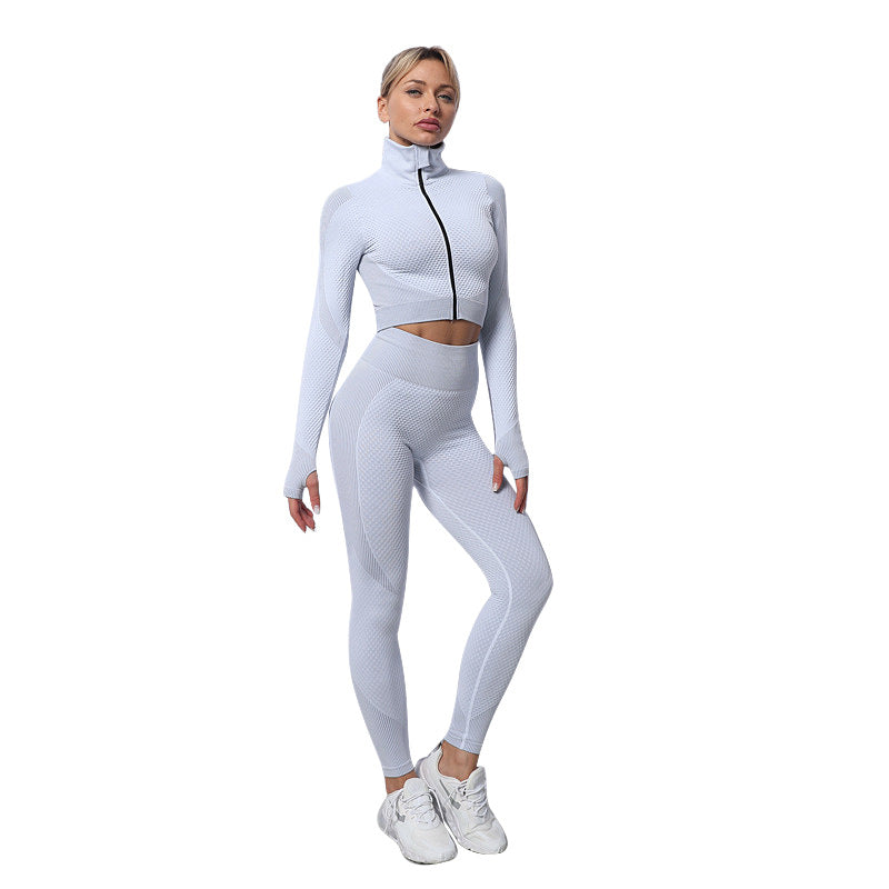 Long-Sleeve Seamless Fitness Set