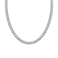 Twin 925 Silver Moissanite Long Star River Necklace