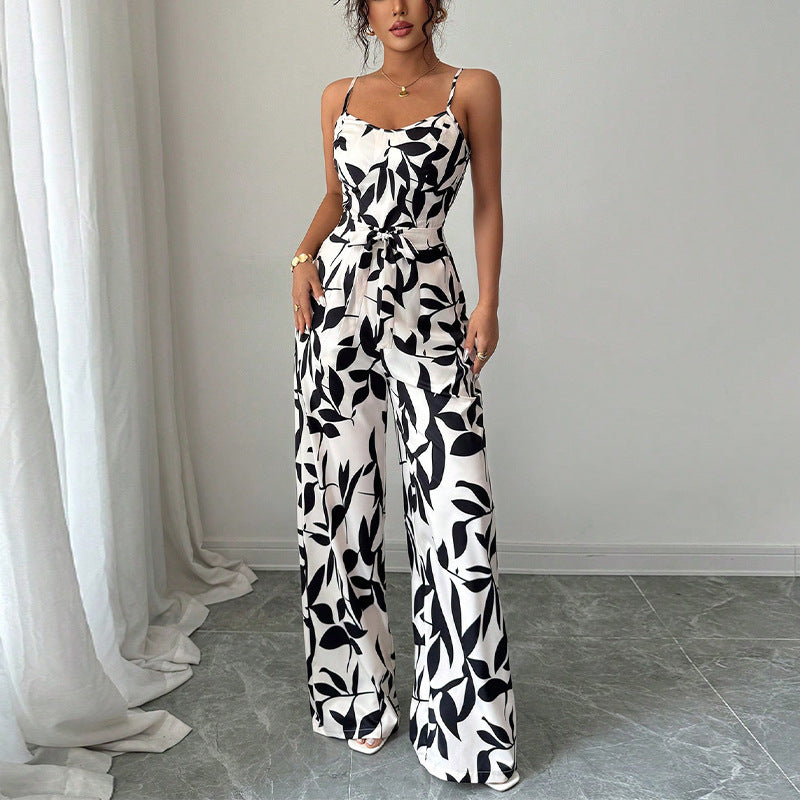 Sleeveless Floral Summer Jumpsuit