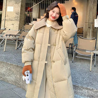 Fashionable Knitted Long Cotton Coat