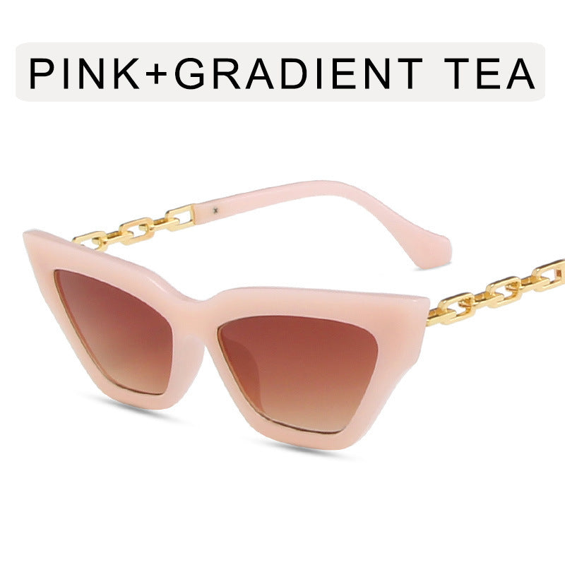 Chain Leg Cat Eye Sunglasses
